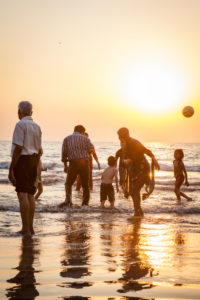 Locals on Juhu Beach in the sunset, Juhu, Mumbai, Maharashtra State, India Locals on Juhu Beach in the sunset, Juhu, Mumbai, Maharashtra State, India